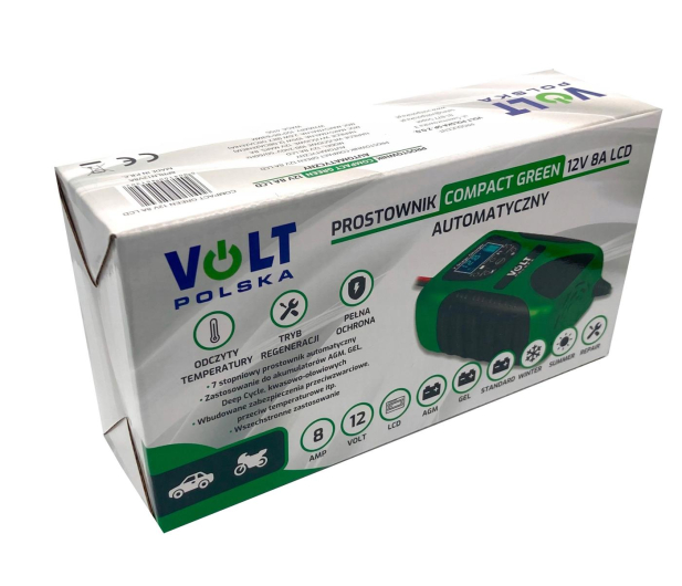 VOLT PROSTOWNIK AKUMULATOROWY Z LCD 12V 10A / 24V 5A COMPACT - 1100681 - zdjęcie 3